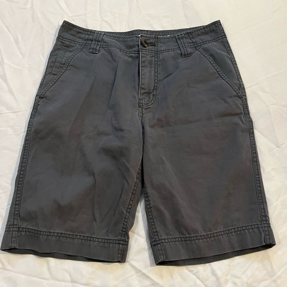 Grey Flat Front Shorts